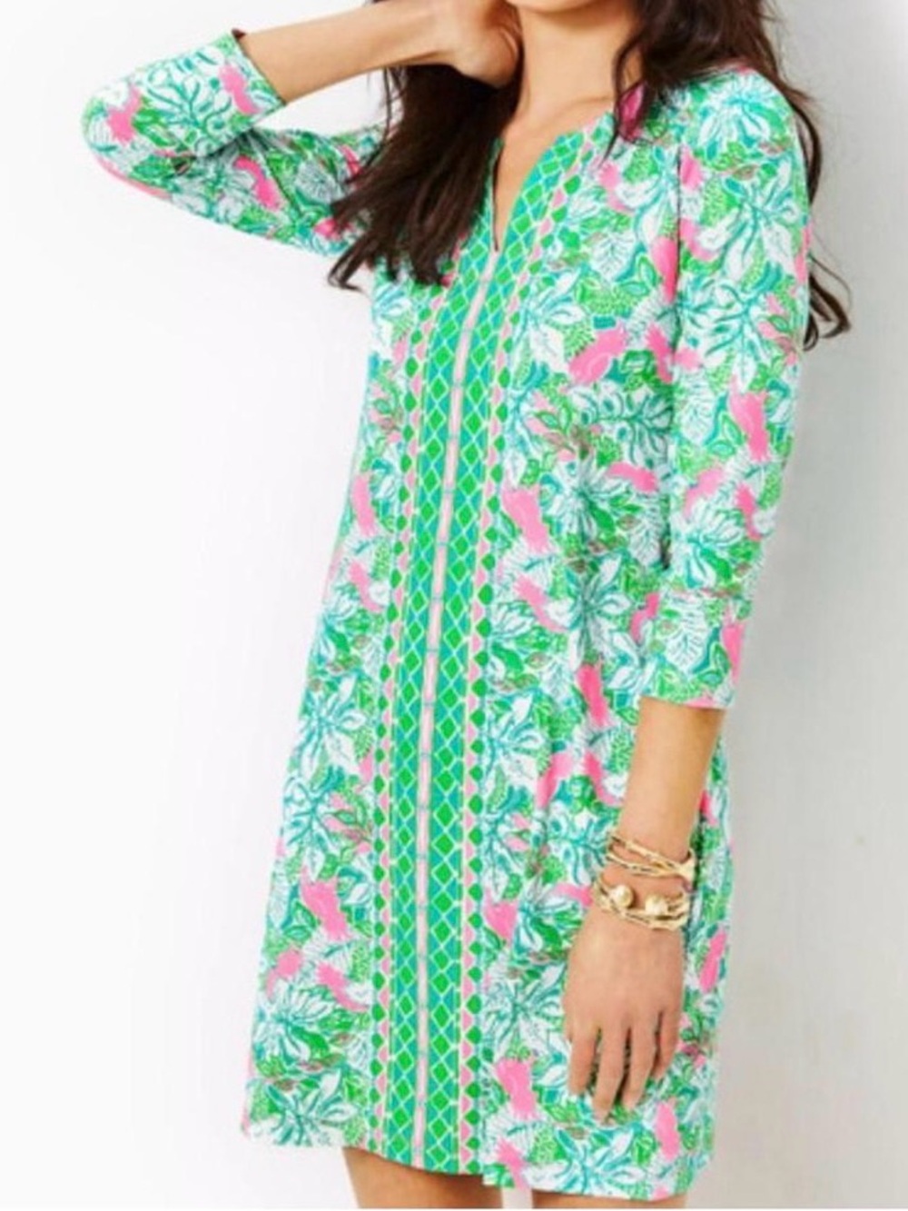 Lilly Pulitzer Nadine Dress in Just Wing It Botanical Green Size XL